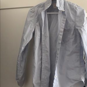 Gap blue&white striped button down shirt
